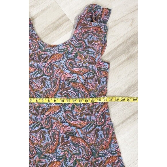 J CREW Silk Paisley Print Multicolored Short Sleeve Flutter Lined Dress. Size: 8 - Picture 5 of 8